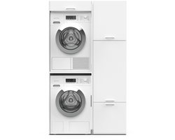 Washcab® Wasmachine Kast - Droger Verhoger - Wasmachine Ombouw - Droger op wasmachine Wit - Stack Set 1 - 5 jaar garantie