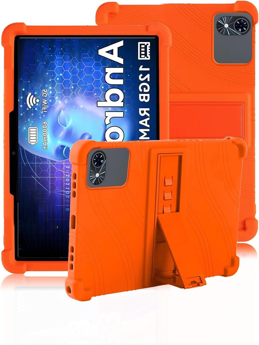 Tablet Hoes - Beschermhoes Tablet - Tablet Beschermen - Met Klapstandaard - 10 inch - Oranje