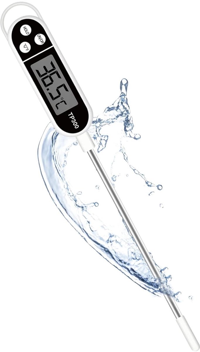 Draadloze vleesthermometer - Zilver - 14,5 cm sonde - Roestvrij staal en kunststof - Voor barbecue en koken