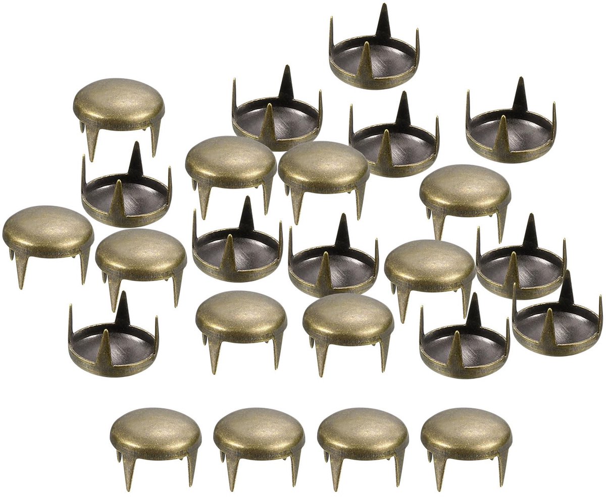 Ronde Kuppelnieten - 80 Stuks Messing Nieten van 8mm voor DIY Projecten