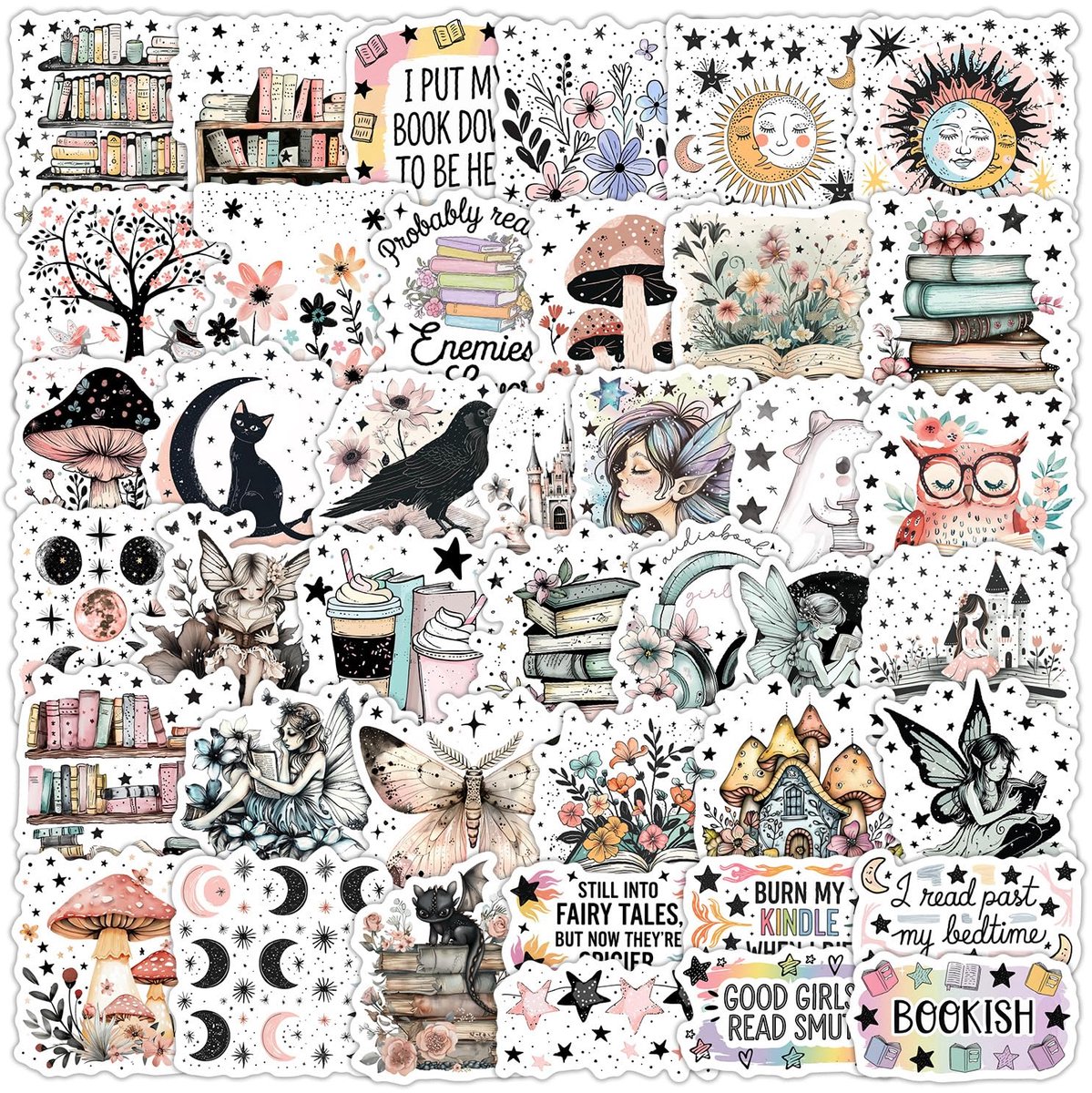 50 Fantasy Stickers - Stickers voor Laptop, E-Reader, Skateboard en meer