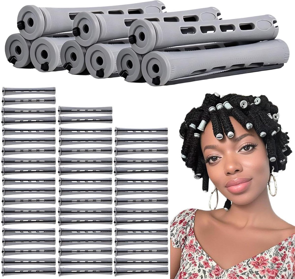 Permanente Krulspelden - Haar Styling Tools - Kapsels Creëren - Uniek Vormontwerp - 60 Stuks - Niet gespecificeerd