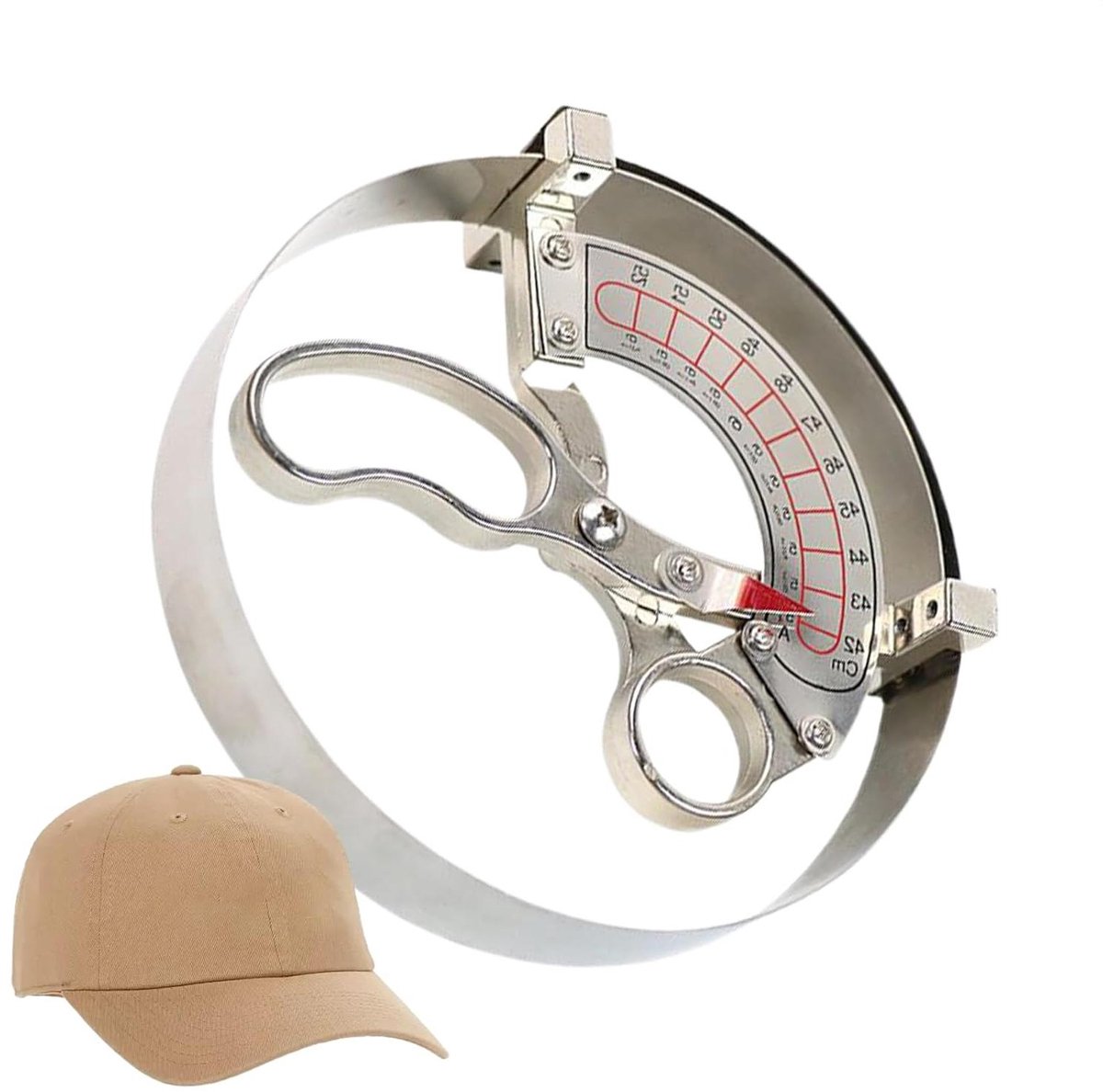 Hoedliniaal - Hoofdomtrek Meter - Hoeden Maken - Nauwkeurig Meetgereedschap - 42-62 cm - Aluminium