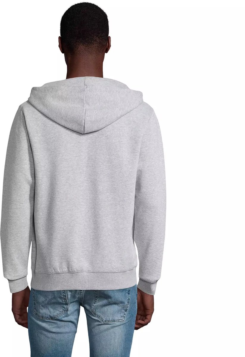 SOL'S Men´s Zip Hoodie Spike L03105 - HEATHER GREY MELANGE - XL