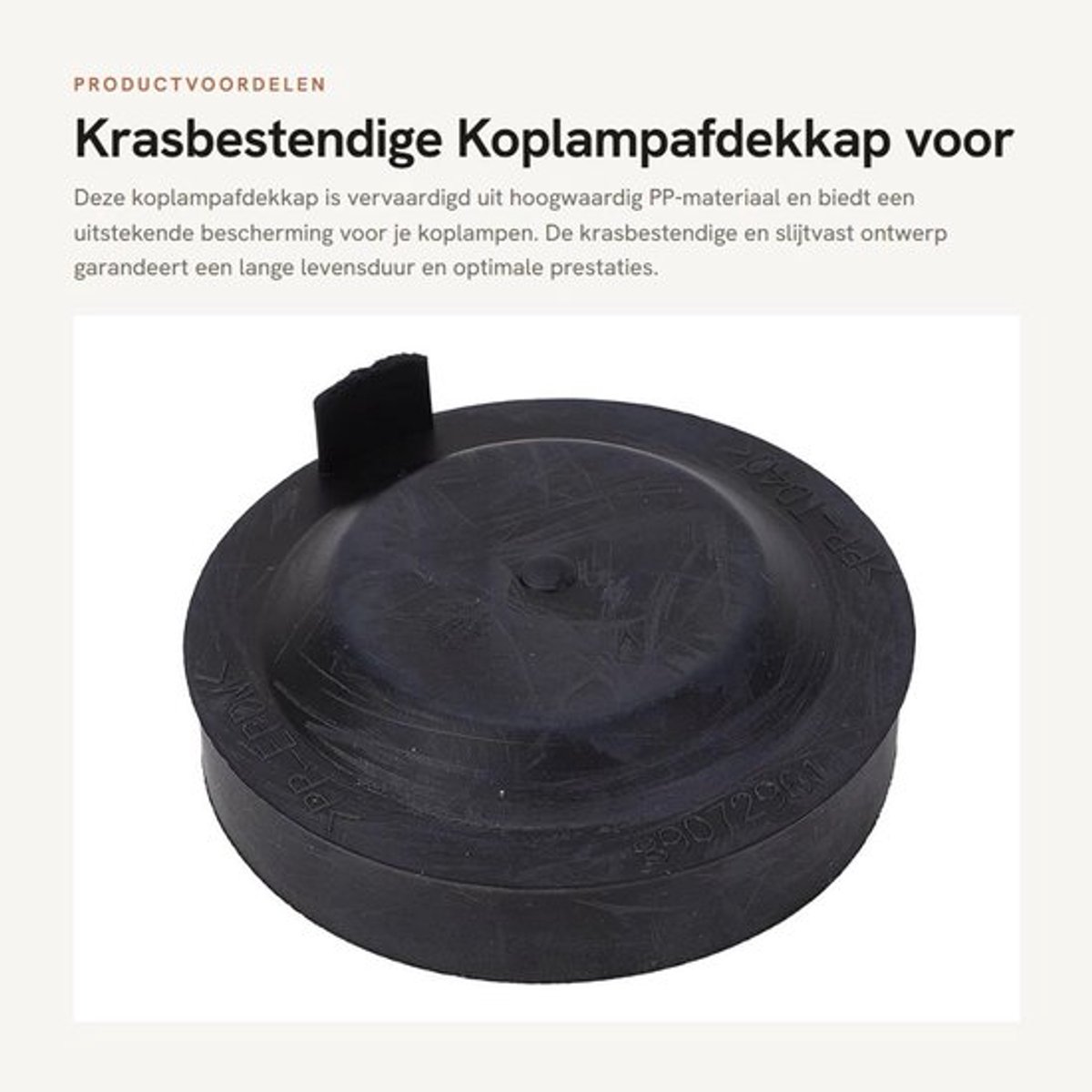 Stofkap Krasbestendig - Koplampafdekkap - Slijtvast PP-Materiaal - Lange Levensduur - Bescherming tegen Krassen - Compatibel met OE 7701047183/89001960 - Koplampafdekking
