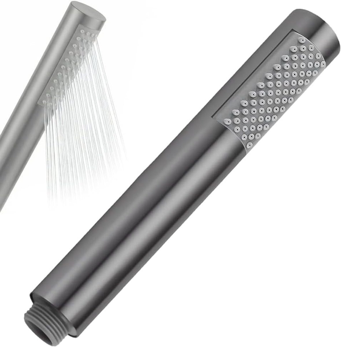Regendouchekop deluxe 20 cm - Grijs - Roestvrij Staal - Handdouche met Hoge Druk en Waterbesparing
