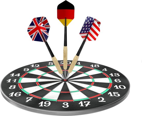 Steeldartpijlen Set - Dartpijlen met Flights - Darts Spelen - 3 Pijlen 12 Flights - 18 g - Multicolor — afbeelding 2