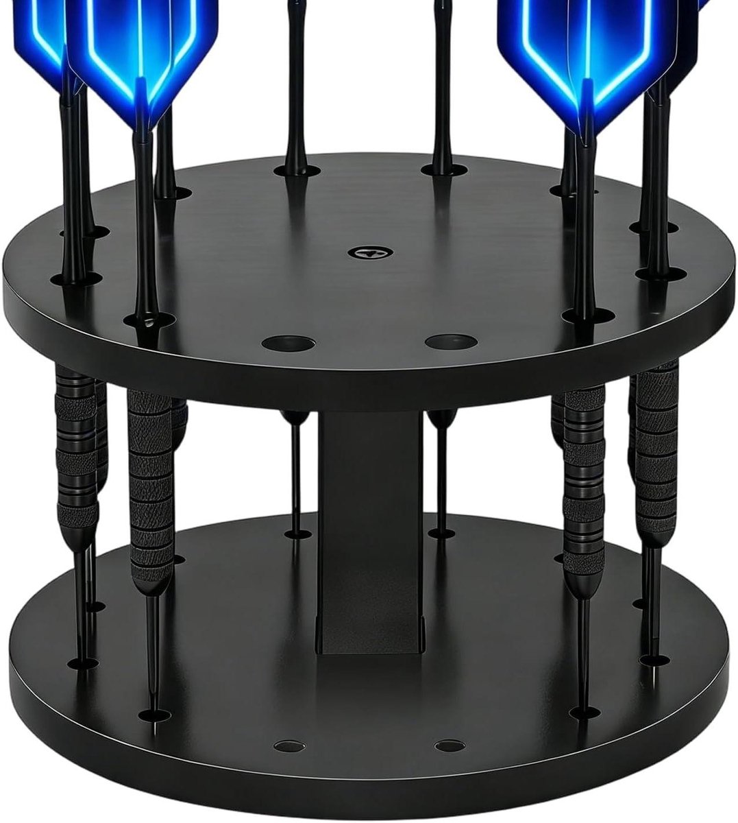 Dartstandaard - Darthouder Organizer - Darts Opbergen - Schokbestendig Acryl - 16 cm breed - Zwart