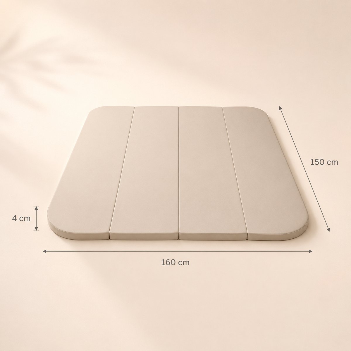 HENVAE Beige Speelmat 160 x 150 cm x 4 cm EXTRA DIK thumbnail 2