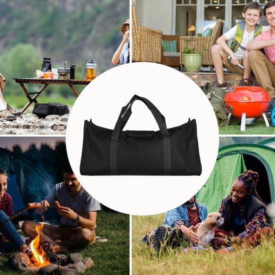 Tent Haringen Tas - Opbergzak Haringen - Kampeeruitrusting Organiseren - Waterdicht Oxford Doek - 43x24cm - Zwart — afbeelding 2