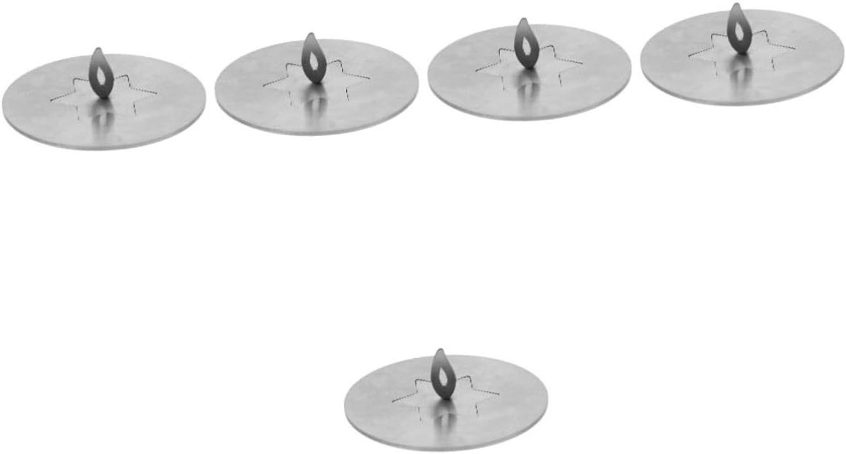 Kaarsendover Set - Kaarsblusser Vlamdover - Veilig Kaarsen Doven - Roestvrij Staal - 5 stuks 8cm - Zilver