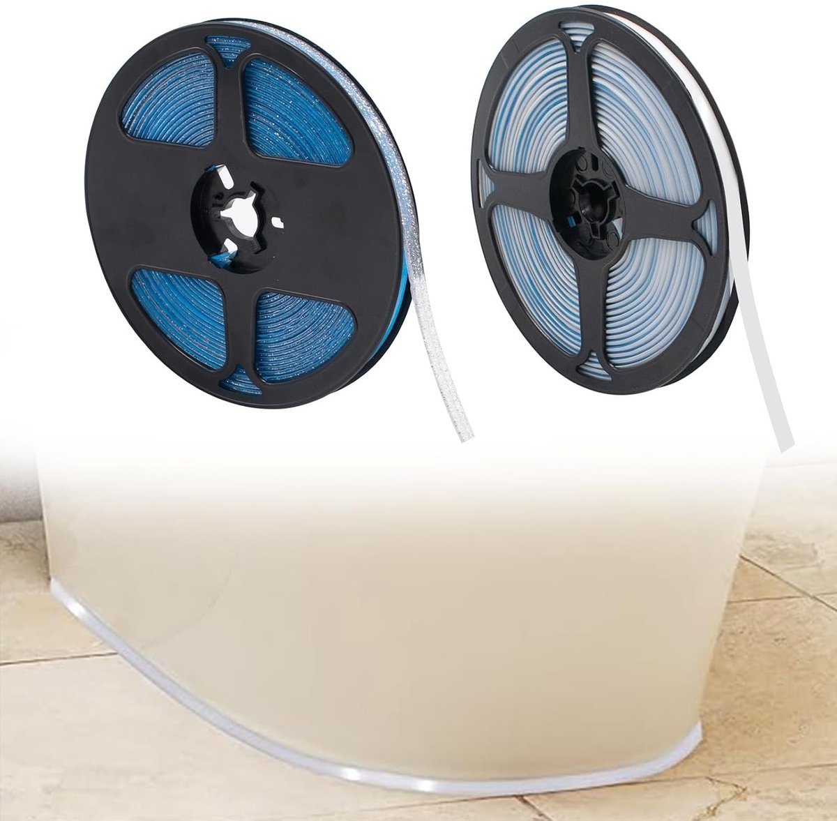 Zelfklevende PVC Sealing Tape - Waterdichte Plakband voor Keuken, Badkamer en Tegels - 6 m Lang, 0.8 cm Breed, Verkrijgbaar in 2 Kleuren