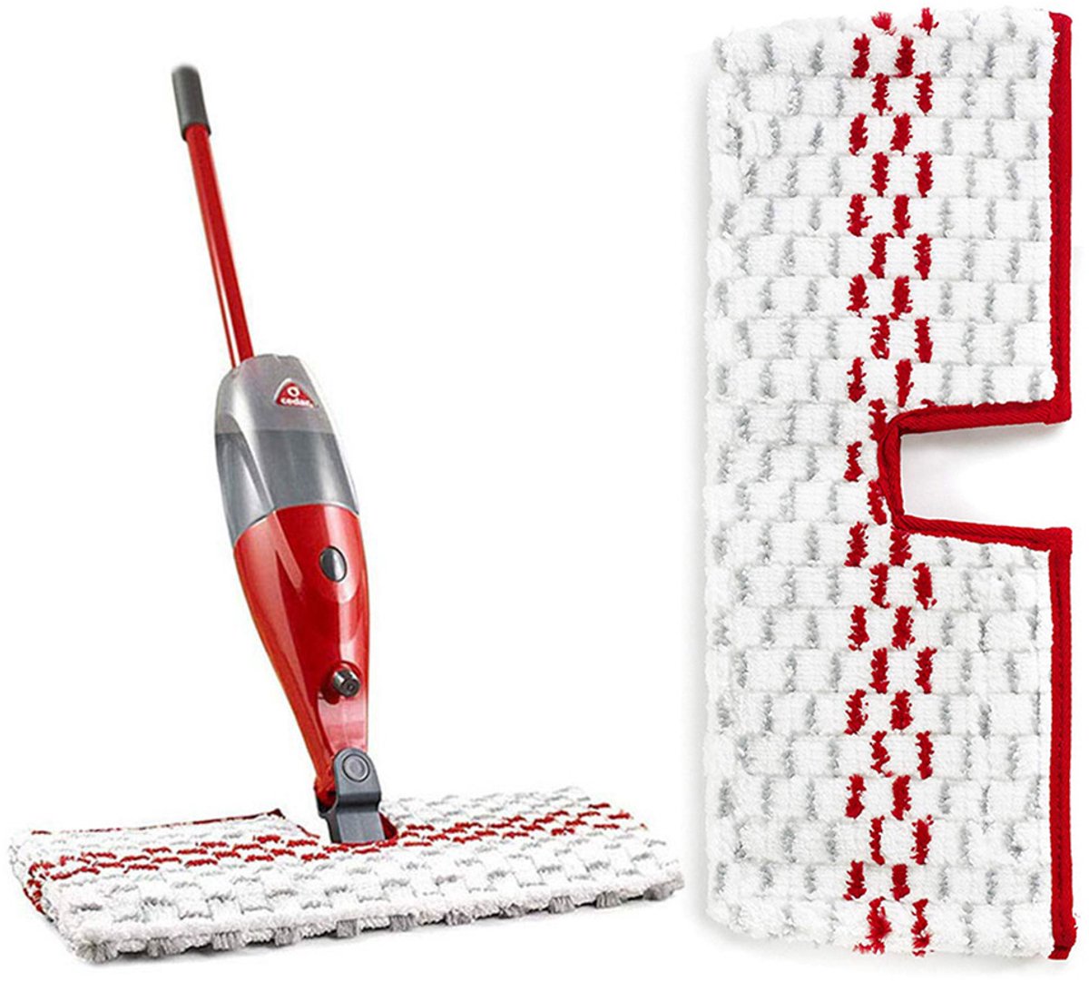 Rosfix Vervanging Mopkop - Microvezel 41x16 cm - 2 Soorten Vezels, Machinewasbaar - Geschikt voor Vileda