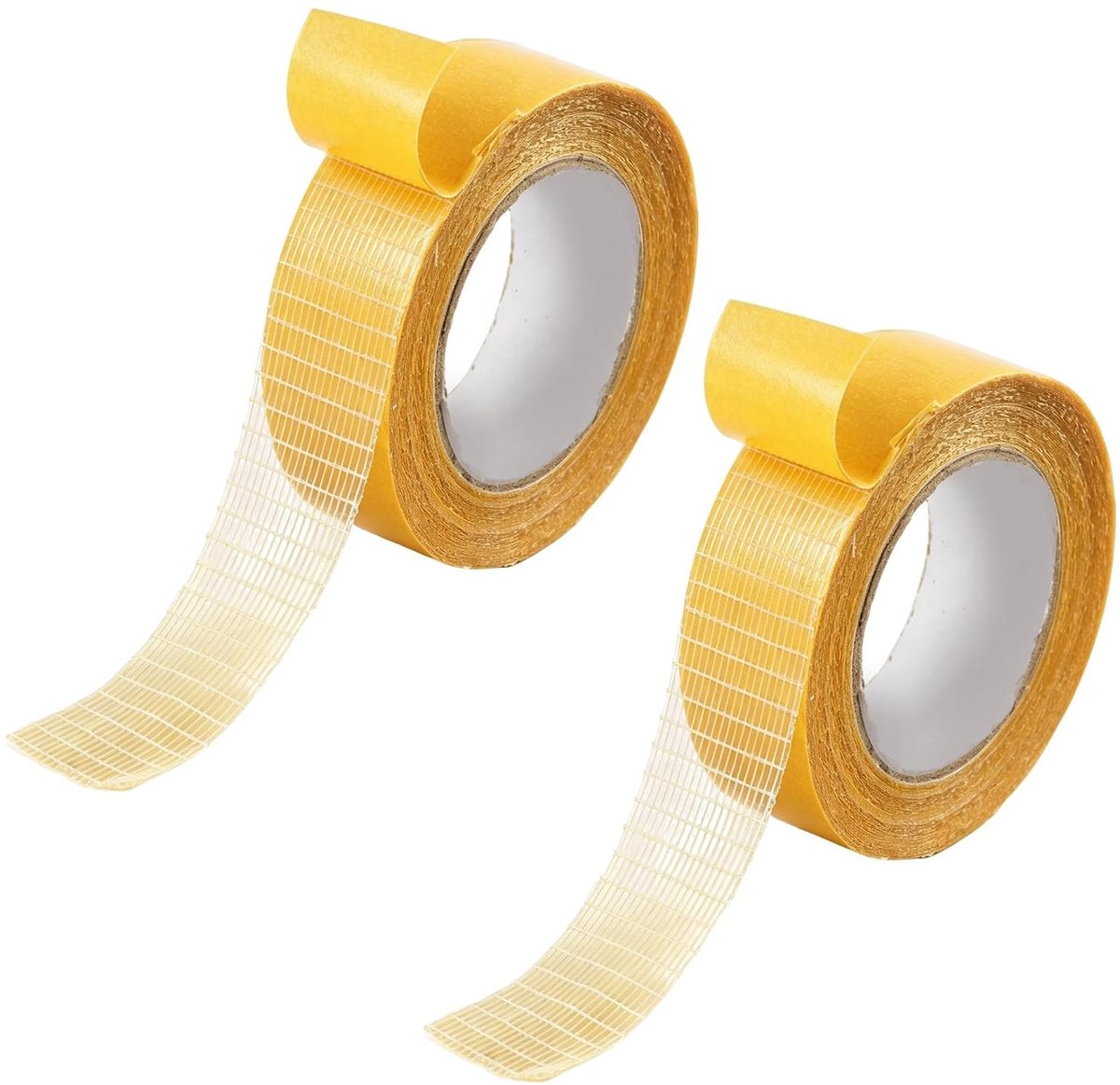 Dubbelzijdige tape 2 cm x 10 m, sterke stof tape met hoge hechting, multifunctionele plakband voor tapijten, borden en knutselprojecten