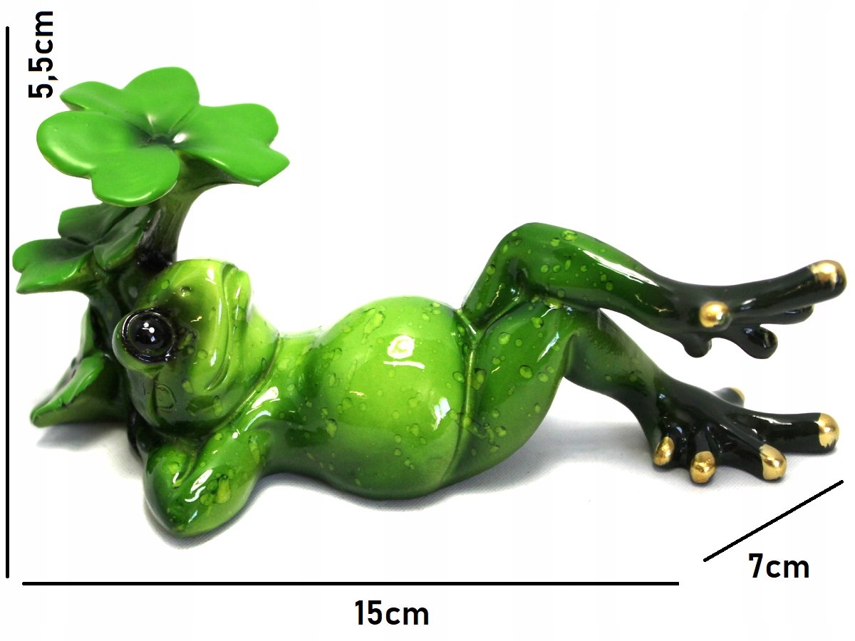 Decoratief kikkerfiguur met vier klavers - 2 ontwerpen