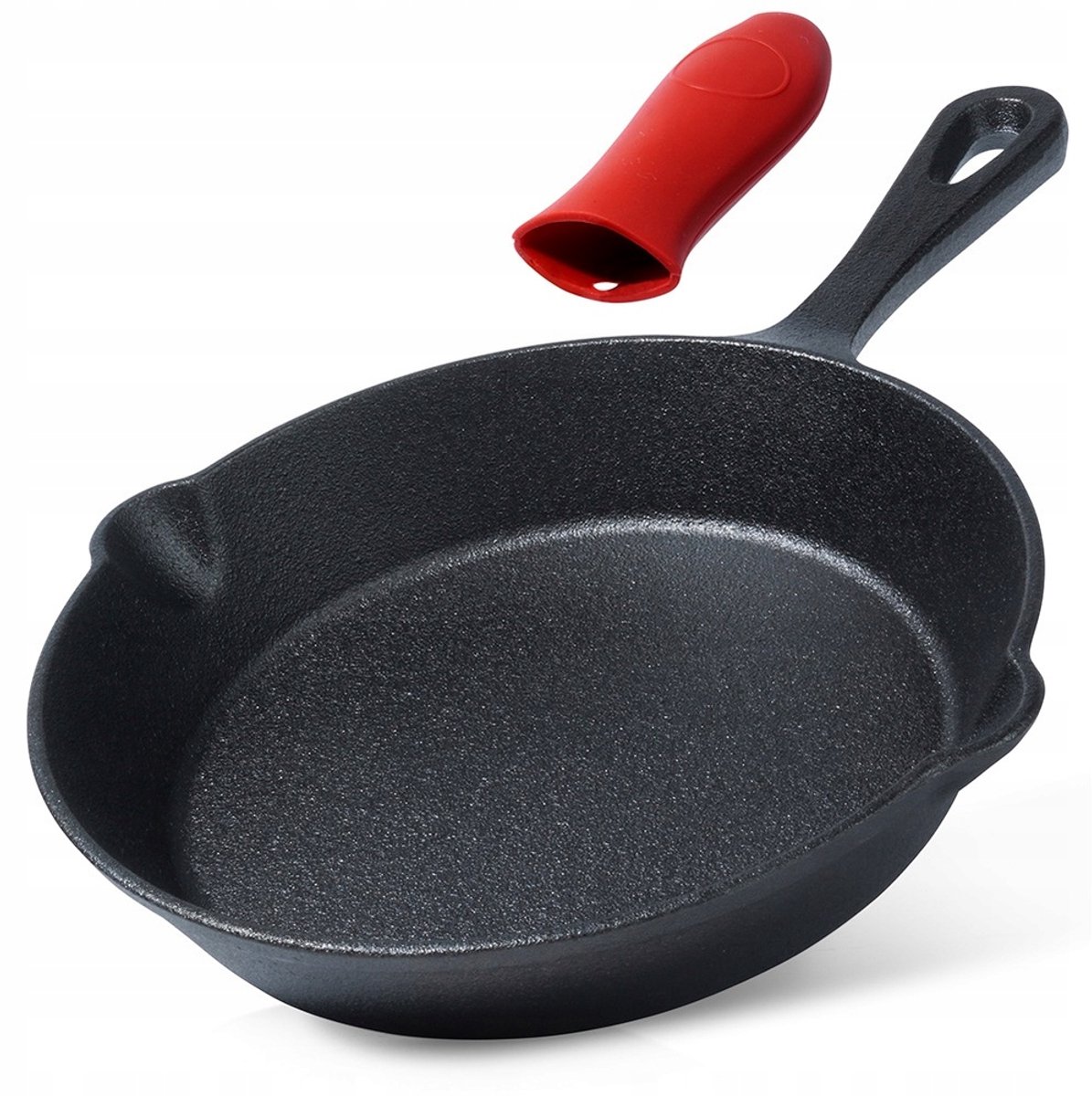 Gietijzeren Koekenpan 20 cm met Siliconen Handvat - Geschikt voor Inductie