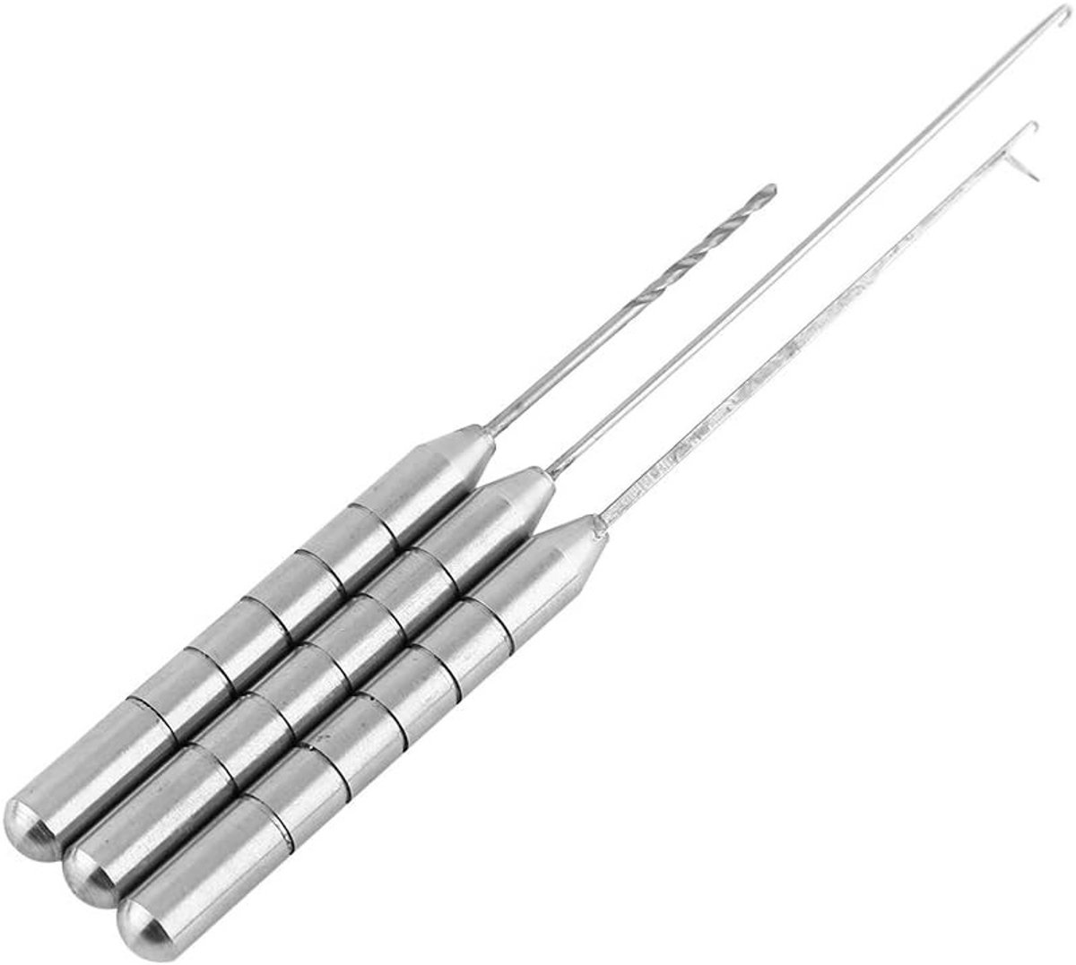 Visaas Naald Set - Karpervissen Rigging Tool - Aas Voorbereiden - 3-in-1 Kit - 16 x 6 x 2 cm
