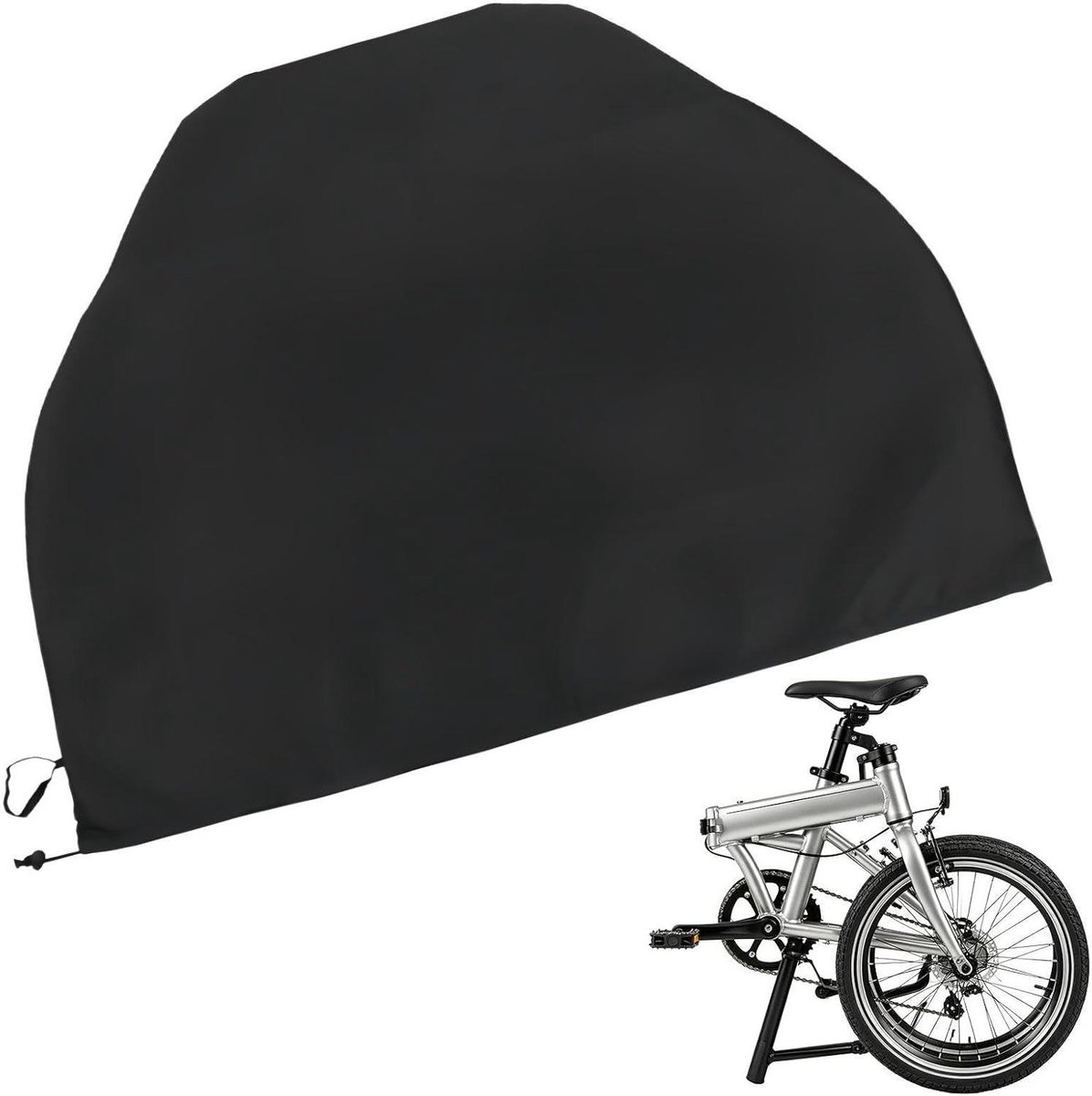 Fiets Reistas - Fietstransporttas Opvouwbaar - Fiets Vervoeren - Stof- en Waterdicht - L - Zwart