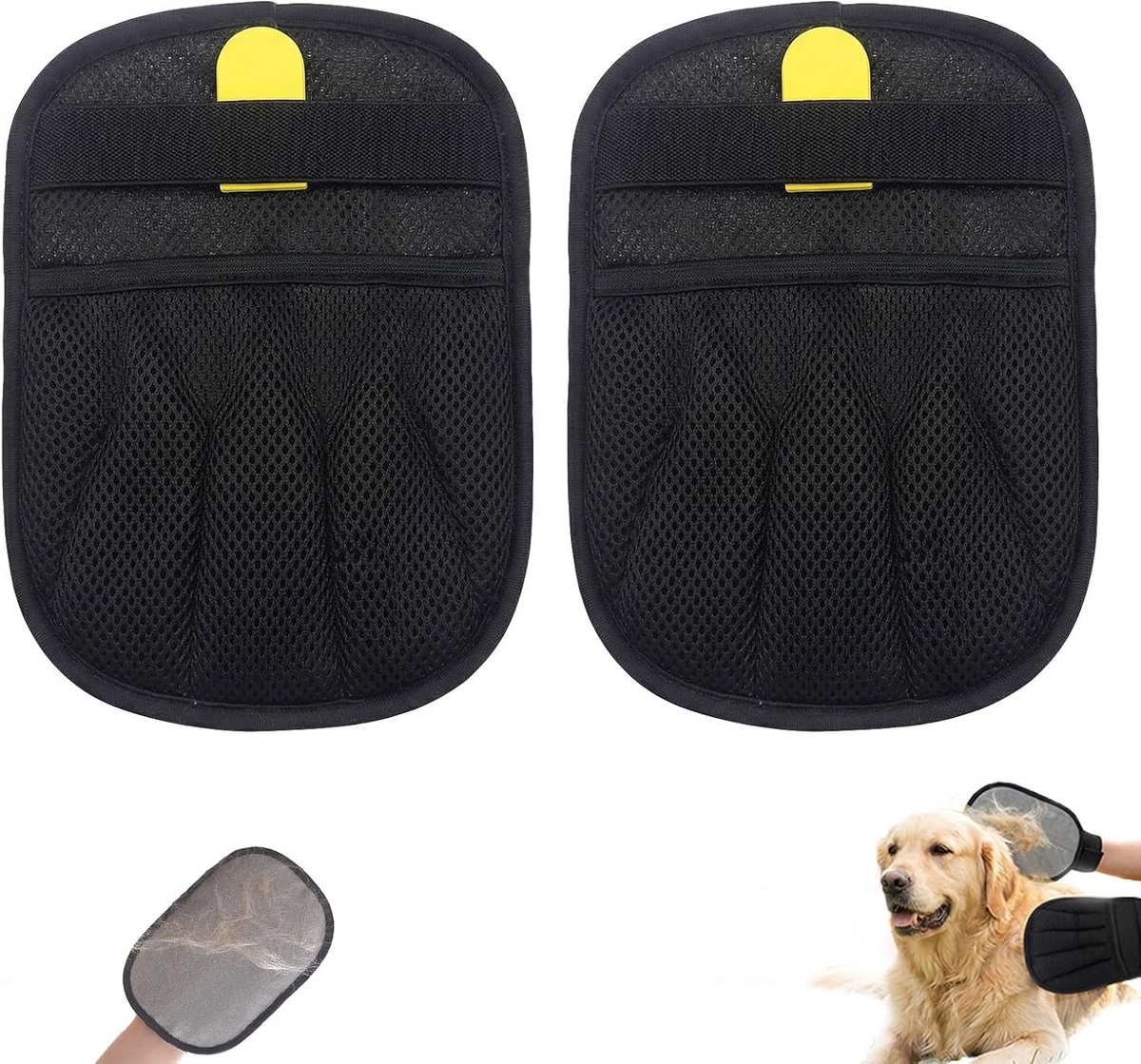Herbruikbare vachtverzorging voor huisdieren, anti-haren borstel, duurzaam en machinewasbaar, multifunctioneel gereedschap voor honden en katten (2 stuks)