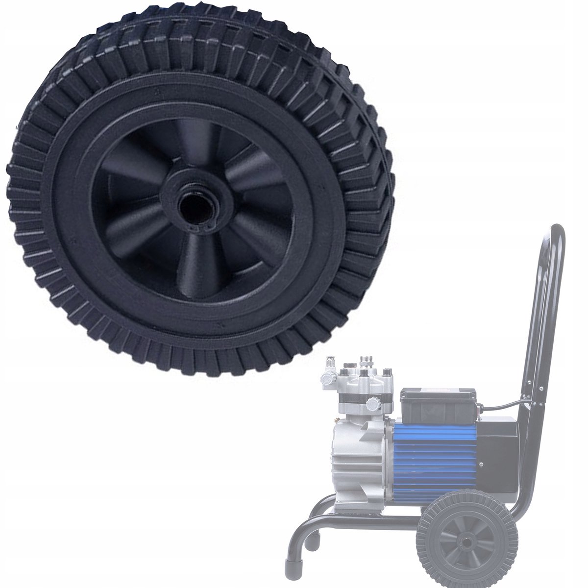 Rosfix Wiel met Band voor Airless Verfspuit - Duurzaam Kunststof, Gelagerd - SOS03 RSS05 BSS07 SS02