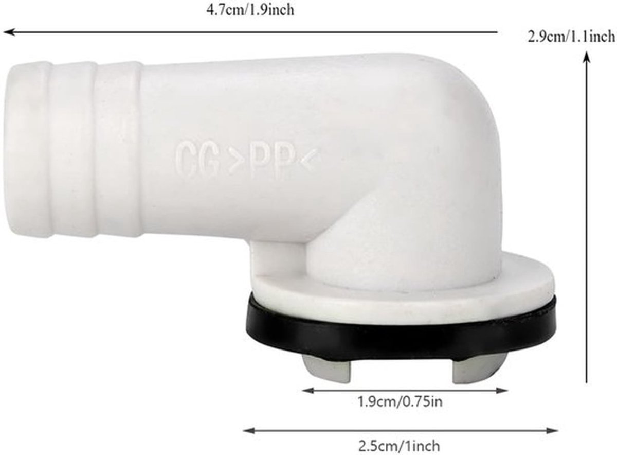 Afvoerpijp Universele Toepassing - Airconditioner Connector - Duurzaam ABS - Eenvoudig te Installeren - Geurloos - Roest- en Hittebestendig - Afvoerbuis