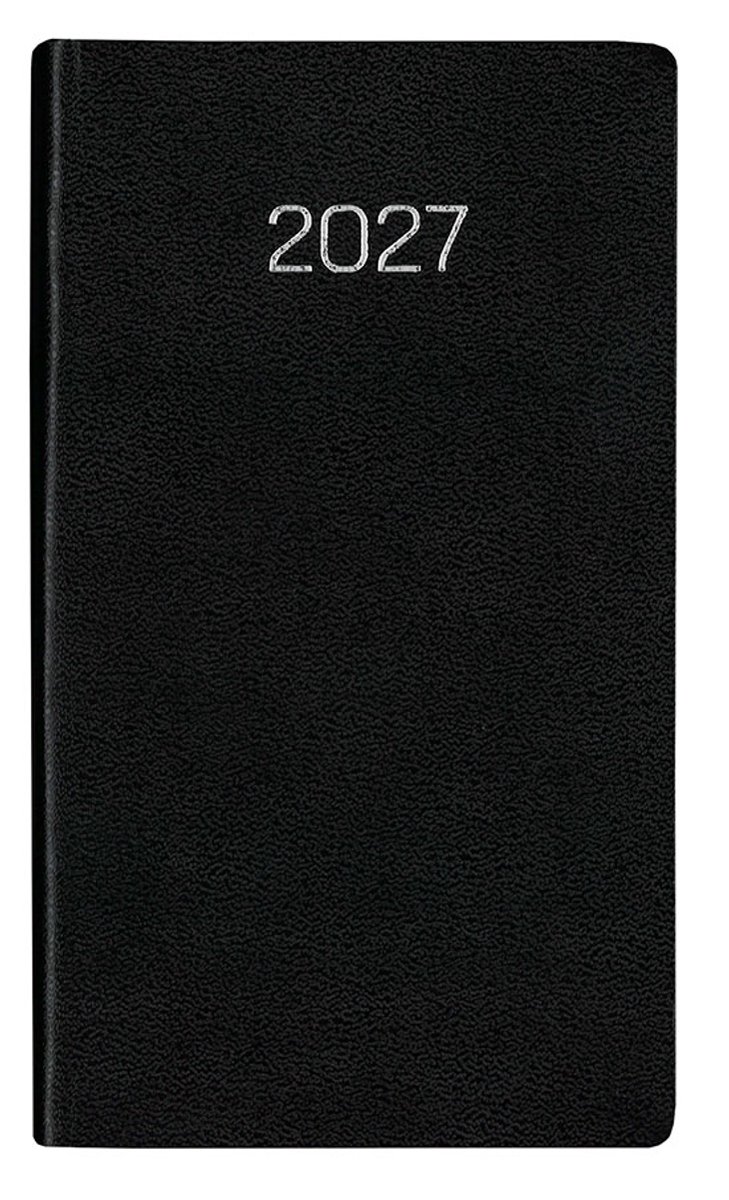 MGPcards - Zak agenda 2027 - H35 Bari - formaat A6 - week - 7 dagen 2 pagina - Nederlandstalig - Made in Italy - Harde omslag - 9 x 15.5 cm - Zwart