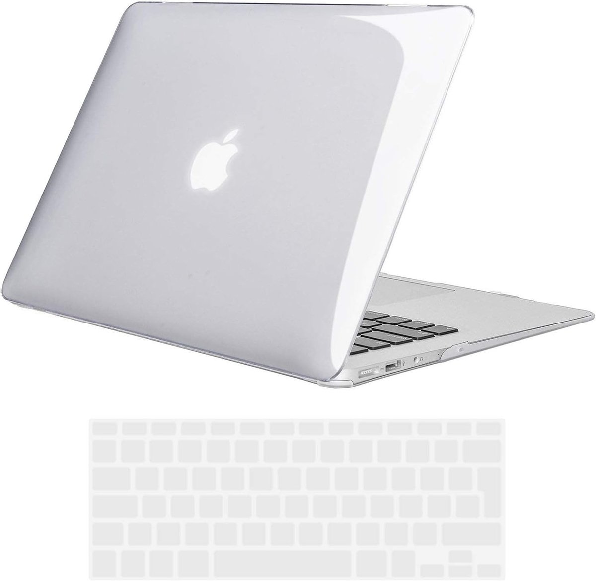 Ultra-dunne beschermende hard shell case en toetsenbordcover voor MacBook Air 13 inch 2010-2017, helder transparant en stijlvol ontwerp