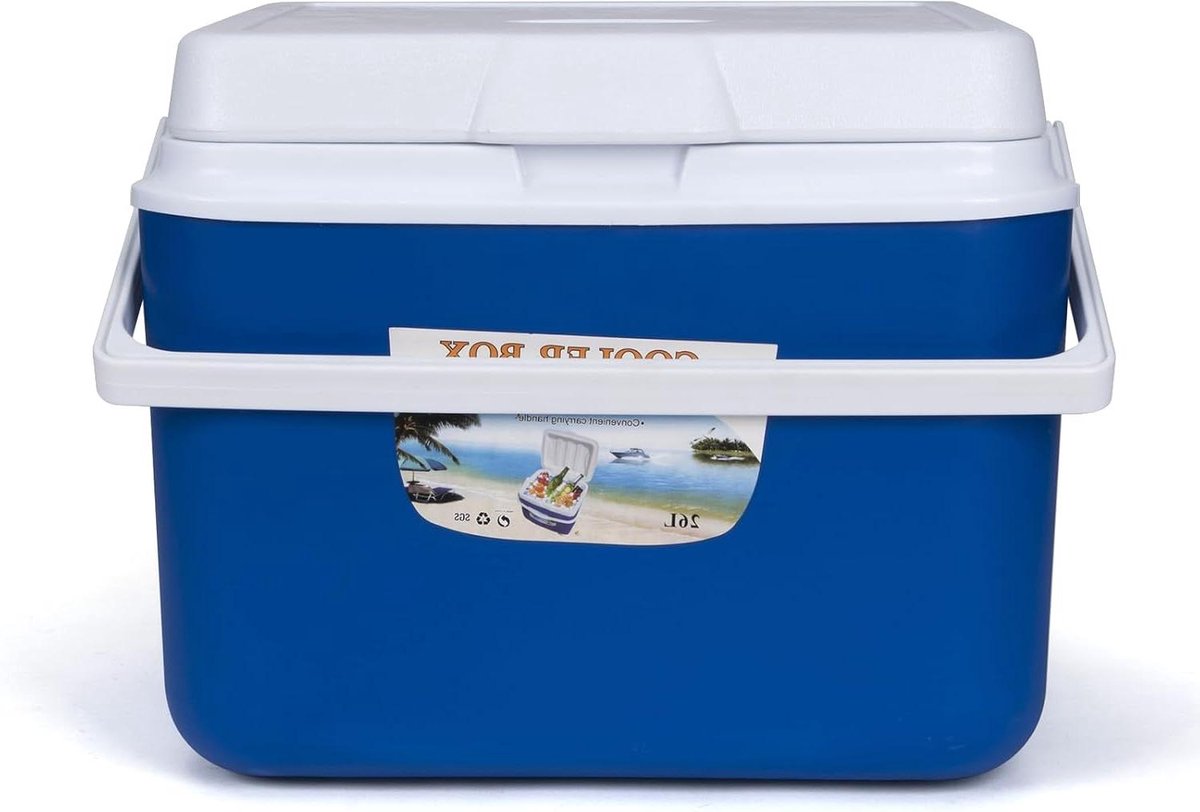 Geïsoleerde Koelbox - Picknickbox Kampeerbox - Eten Warm Houden - Hard PE Shell - 8 Liter - Wit