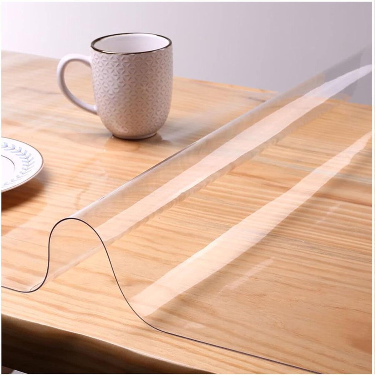 Transparante Tafelhoes - Tafelbeschermer PVC - Tafel Beschermen - Waterdicht en Afveegbaar - 100 x 160 cm - Transparant