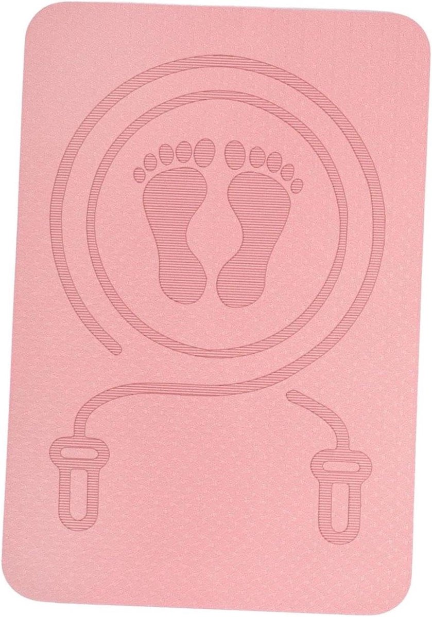 Springtouw Mat - Oefenmat Fitnessmat - Indoor Fitness - Antislip Schokabsorptie - 60x40x06 cm - Roze