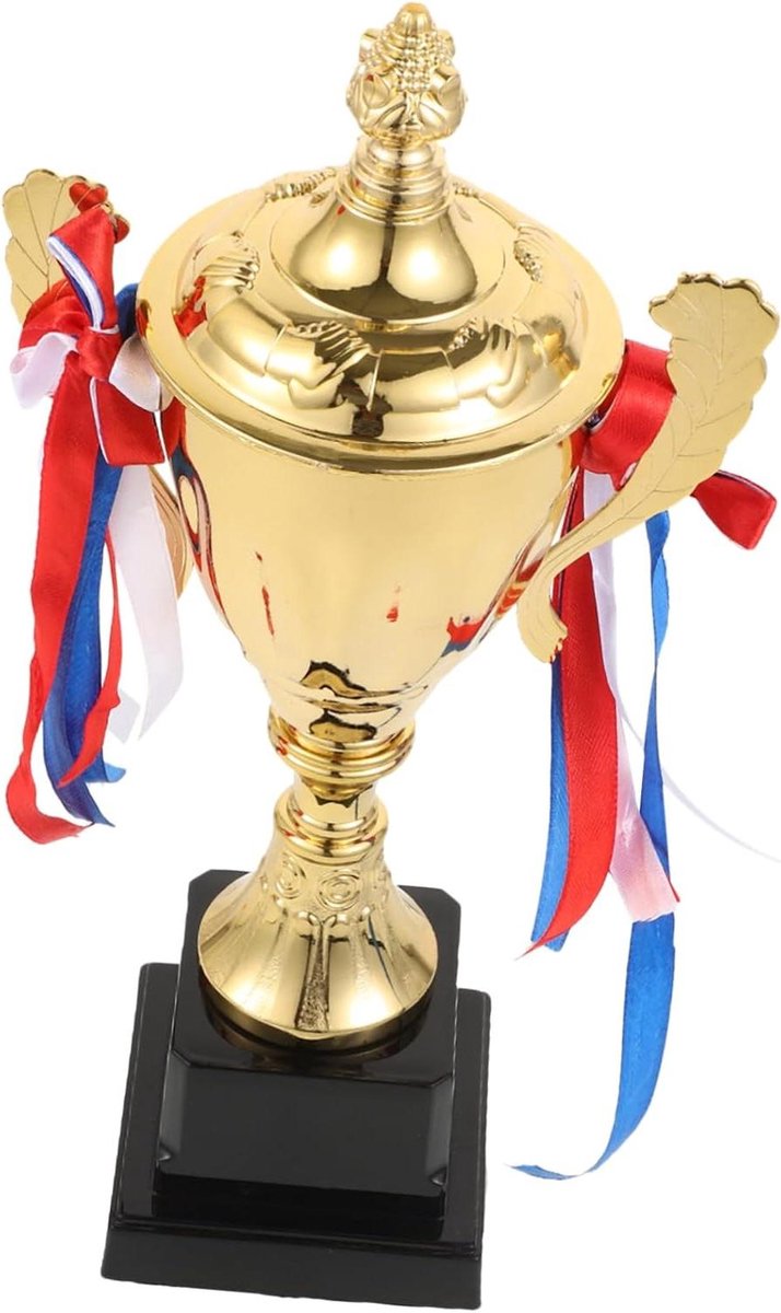 Plastic Trofee - Prijzen Bekers - Competitie Prijzen - Symbool van eer - 24 cm hoog - Goud