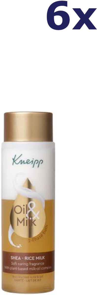 6x Kneipp Badolie – Rice Milk&Shea Milk Soft Caring Frangrance 250 ml