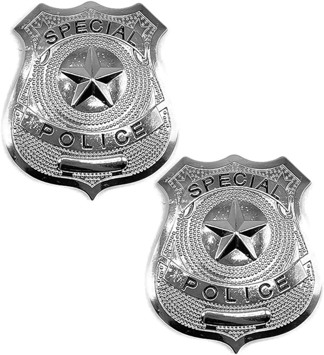 Politie Badge met Ster Decoratie - 2 Stuks - Politie Kostuum Accessoires voor Cosplay en Feestjes