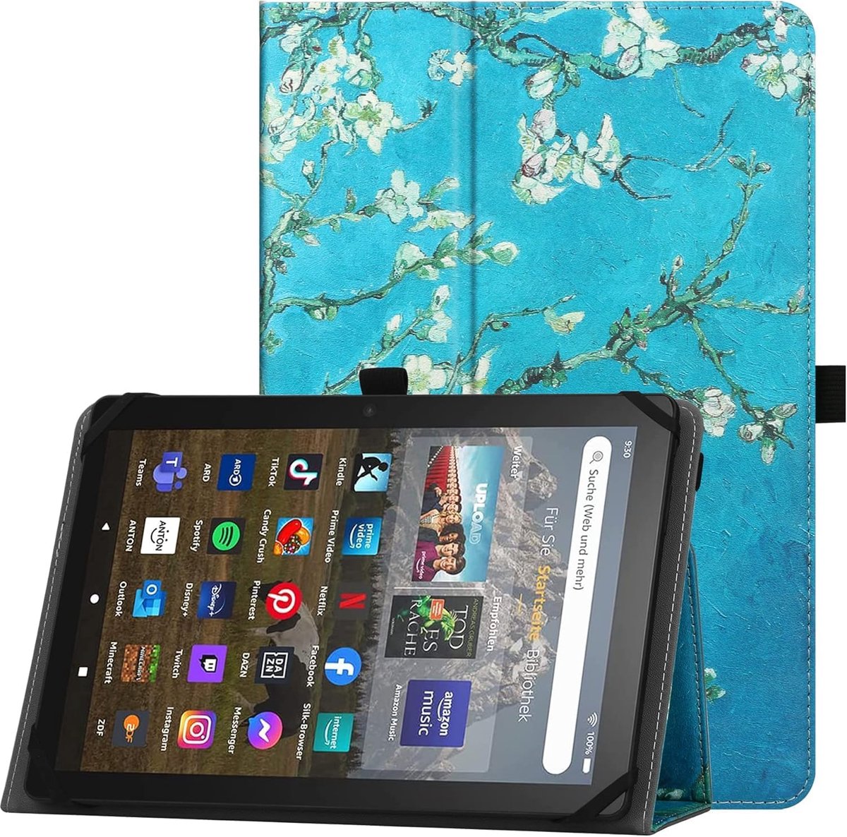 Tablethoes 9"-11" inch - Folio hoes met standfunctie - Beschermend en stijlvol - Ideaal voor onderweg - ShopVlot