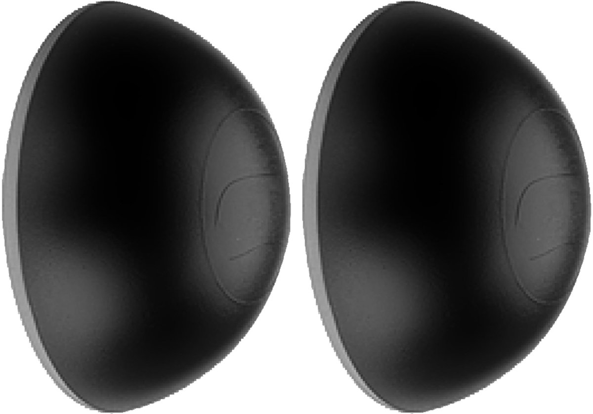 deurstopper zelfklevend 31 mm - zwart rond - wandbescherming - eenvoudig te bevestigen - ShopVlot