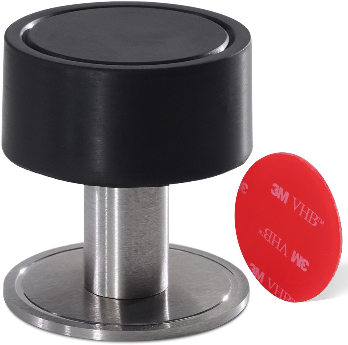 Deurstopper - 1 pak - geluidsdempend rubber - zelfklevend of schroeven - voorkomt schade aan muren - ShopVlot