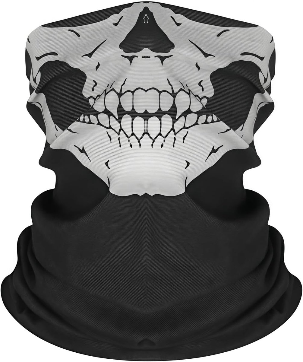 Multifunctioneel Motorfiets Masker en Skimasker, Ademend en Winddicht, Perfect voor Buitenactiviteiten en Sporten (Zwart)