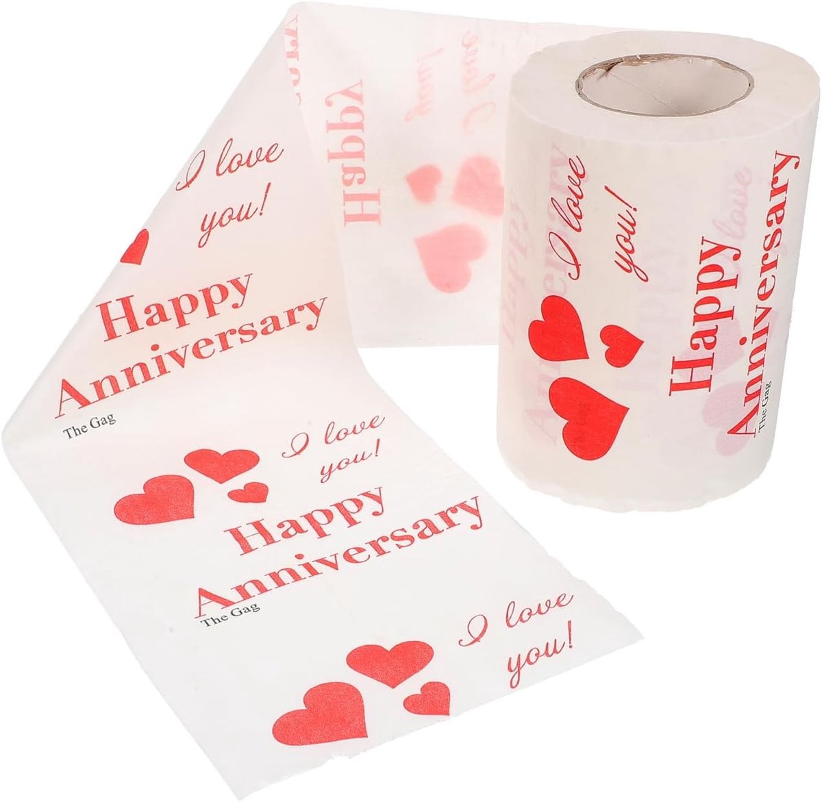 Romantisch toiletpapier met hartjesprint voor Valentijnsdag, bruiloften en verjaardagen - Perfect cadeau voor geliefden