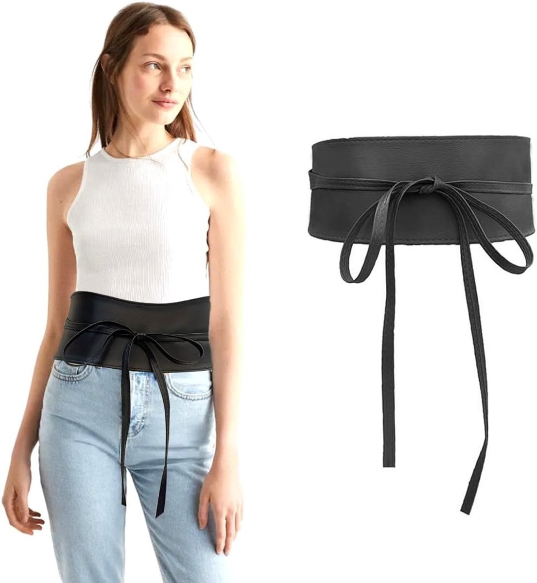 Elastische tailleband voor jurken, brede riem voor vintage mode, rekbare corsetriem en cinch riem