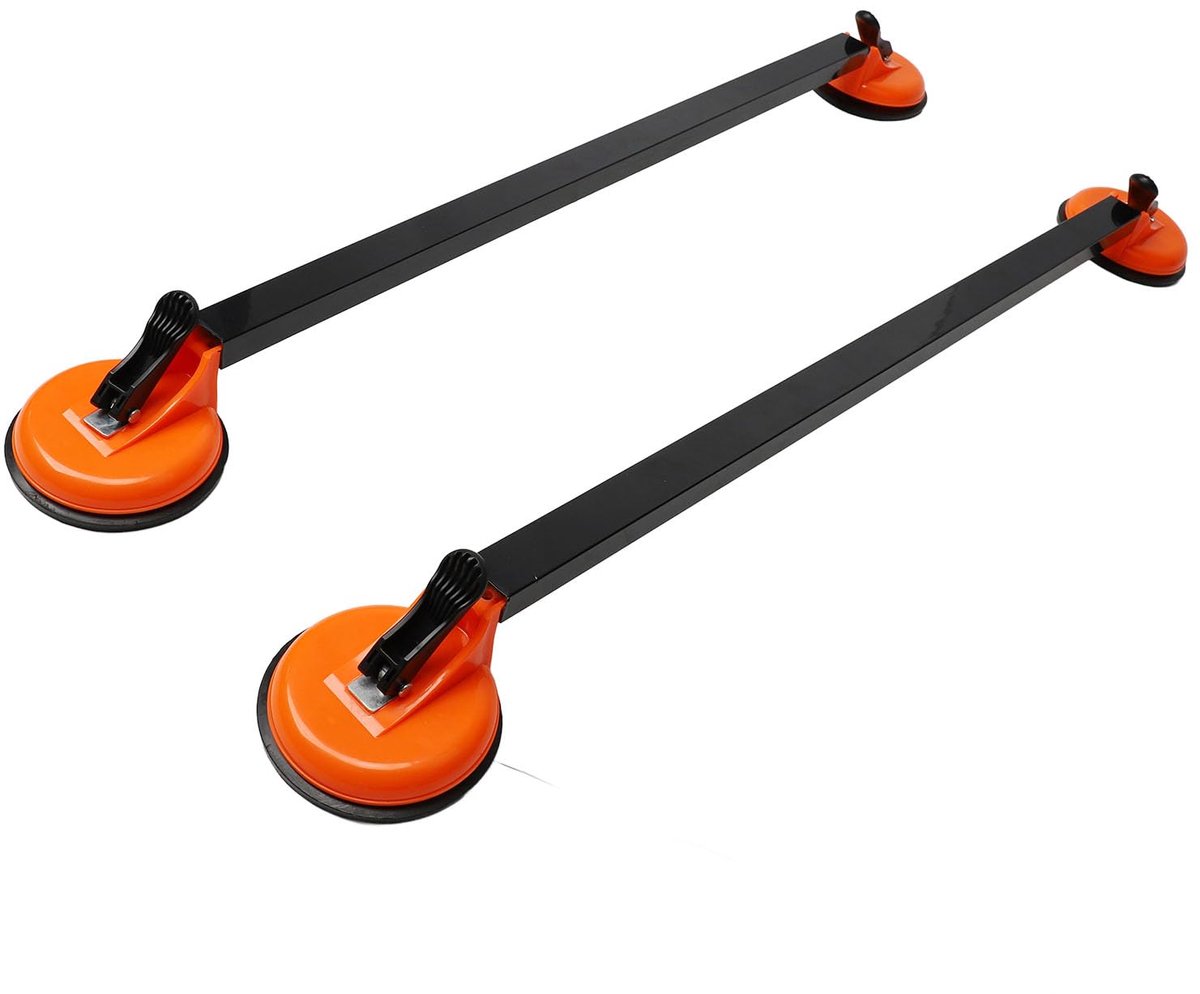 Dakdrager Cross Bars 36,22 Inch - Universeel Staal - Zuignap Bevestiging - Ideaal voor Bagage - ShopVlot