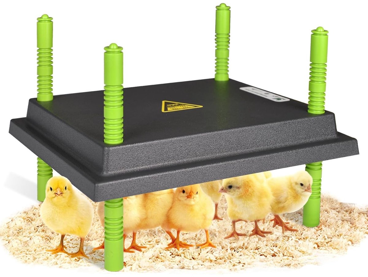 Verwarmingsplaat voor Kippen, Kippenverwarming, Kippenopfok, Kunstmatige Broedplaat 25 x 30 cm voor Optimaal Comfort