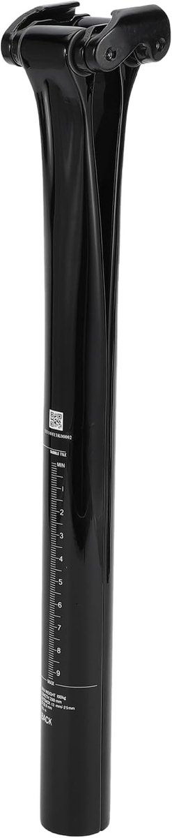 Verstelbare Fietszadelpen 30.8x330mm van Koolstofvezel met Glanzend Zwart Design en 12mm Offset voor Optimaal Comfort en Prestaties