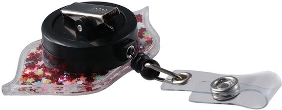 Schattige Lippen Retractable Badge Reel met Alligator Clip voor Kantoor en Artsen, Perfect voor Identificatie en Toegang — afbeelding 3