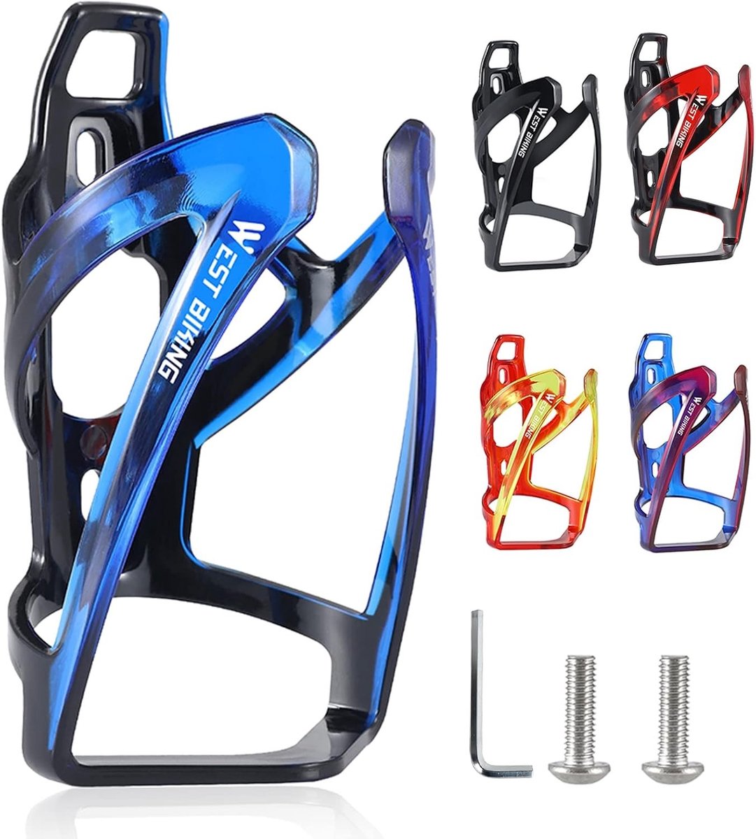 Upgrade Flessenhouder voor Fietsen - Lichtgewicht en Schokbestendig Ontwerp voor Mountainbikes en Racefietsen (Blauw)