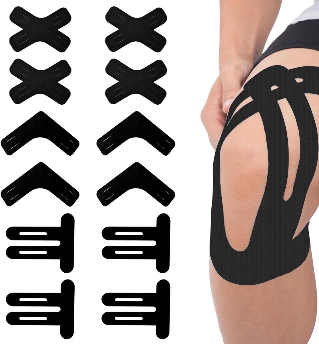 Zelfklevend elastisch plakband, 12 rollen van 5 cm x 4,5 m, ideaal voor pols, enkels en vingers, sport en blessures, 3 unieke stijlen