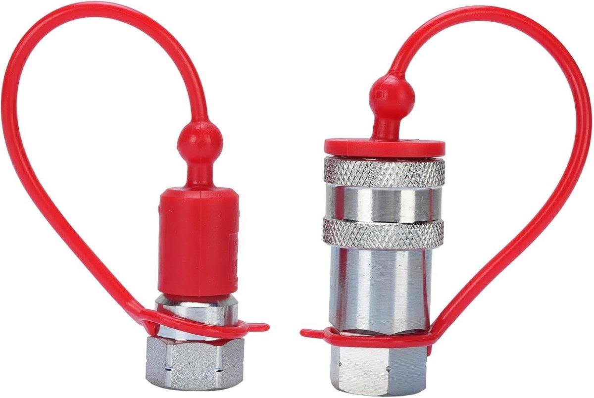 Hydraulische Snelkoppeling 1/4" NPT, 12 GPM, 4000 PSI, Gehard Staal met Stofkappen voor Hydraulische Systemen en Toepassingen