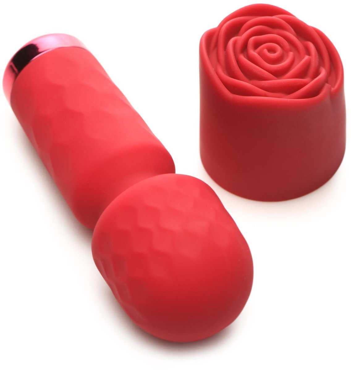 BLOOMGASM - Pleasure Rose Mini Wand Vibrator - Rood