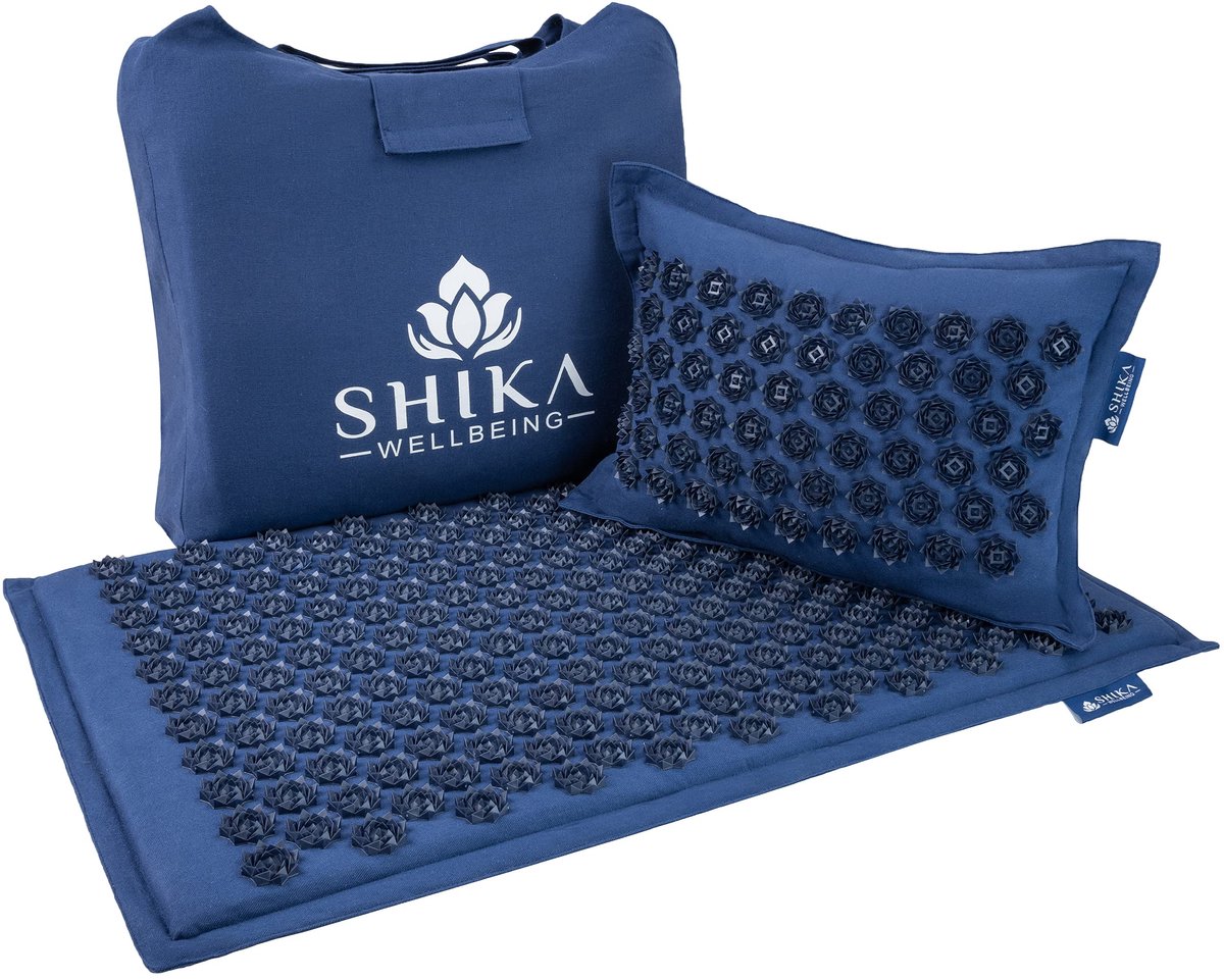Acupressuur Mat & Kussen Set - Premium Natuurlijke Ontspanning - Organische Spike Mat - Pijnverlichting bij Stress - ShopVlot