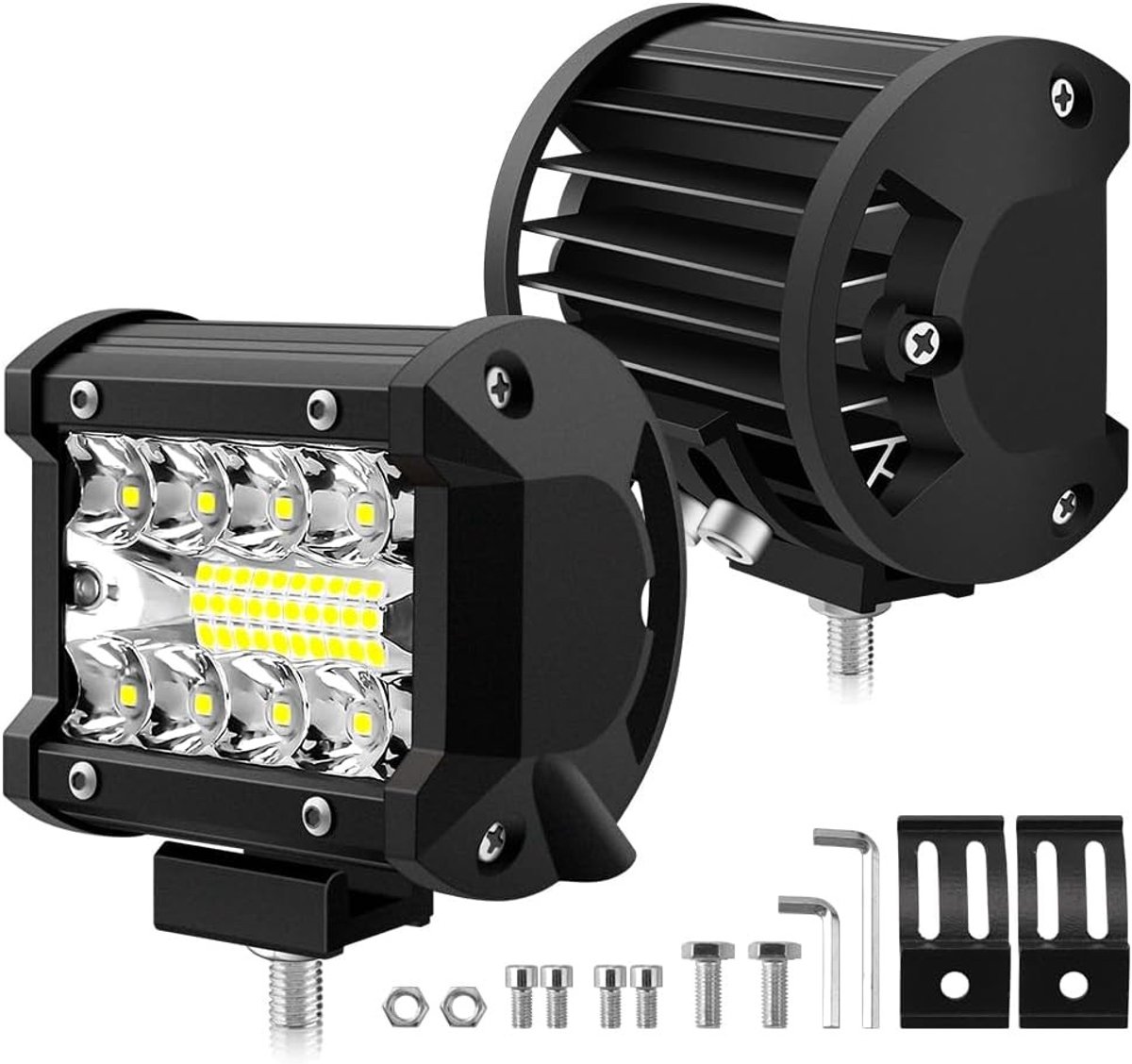 Werklamp - Wit - 8,9 x 6,4 x 7,8 cm - LED-Spot met Hoge Helderheid - Voor Voertuigen en Boot