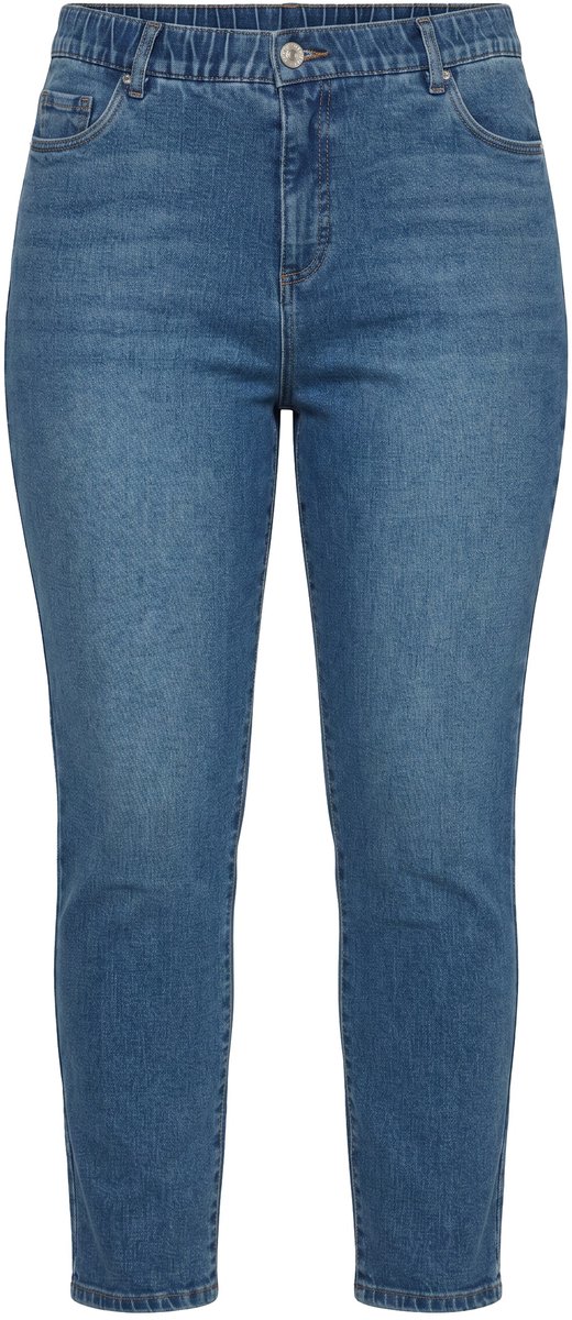 Studio Untold - Dames - Mom jeans Mom Shape 5-pocket - Blauw denim - Maat 42